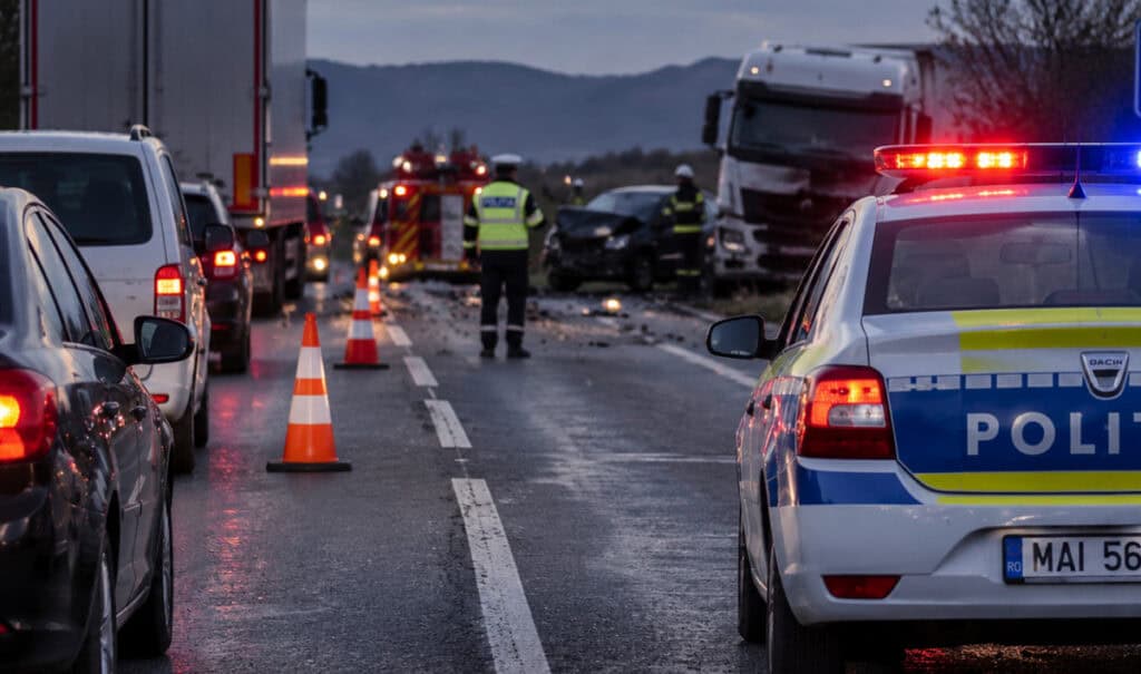 Accident grav pe DN22, la ieșirea din Măcin. Două persoane rănite